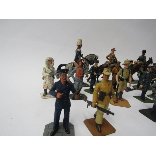 7180 - A collection of lead figures of German soldiers from various regiments including Luftwaffe, Army, Kr... 