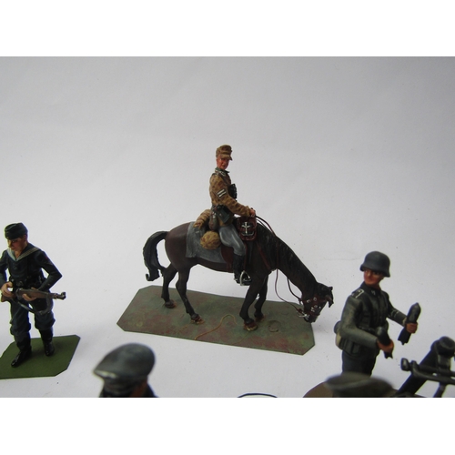 7180 - A collection of lead figures of German soldiers from various regiments including Luftwaffe, Army, Kr... 