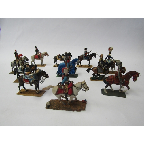 7183 - A collection of lead figures of mounted officers including Napoleon, Cavalier etc. Including example... 