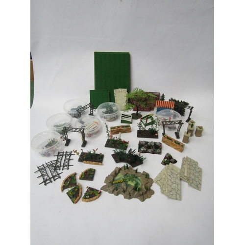 7186 - A collection of Britains Floral Garden range items to include two wheelbarrows, lawn mower, sprinkle... 