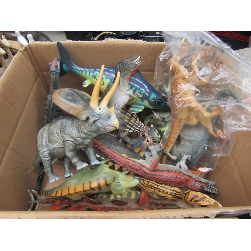 7190 - A collection of fourty three plastic dinosaur figures including Toyway for BBC Walking With Dinosaur... 