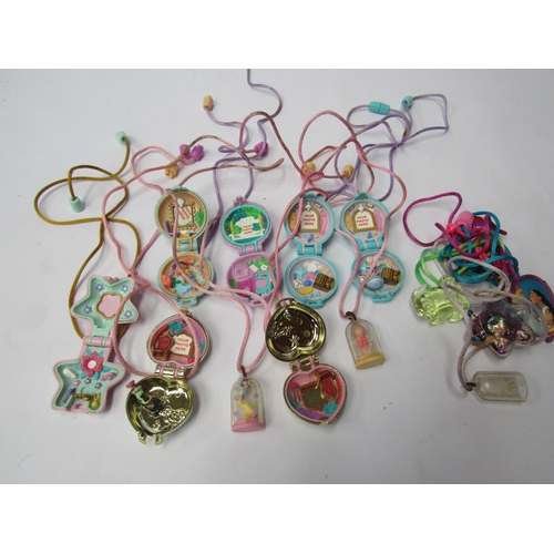 7195 - Seven Bluebird Toys Polly Pocket lockets to include Dress Up Jewel Locket (x2, one with doll), Easte... 