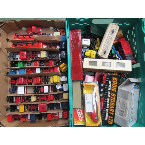 7293 - A collection of unboxed diecast haulage vehicles including Corgi and Matchbox examples together with... 