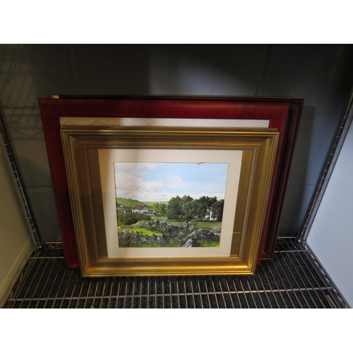 1293 - PHILIP SMITH: A collection of five watercolours depicting rural scenes, framed and glazed