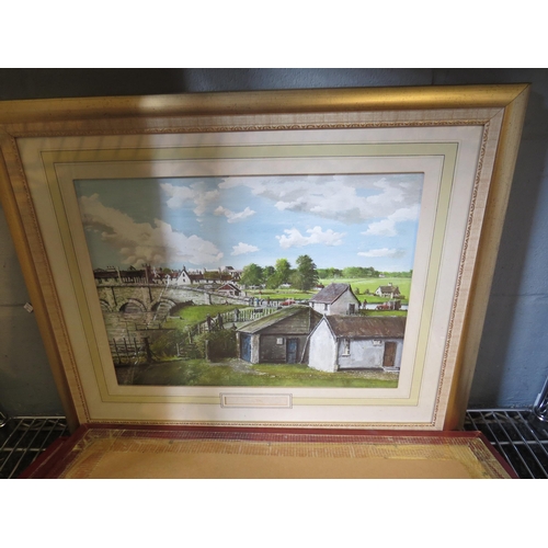 1293 - PHILIP SMITH: A collection of five watercolours depicting rural scenes, framed and glazed