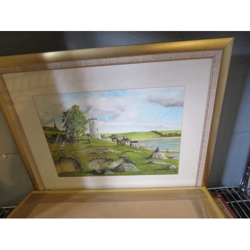 1293 - PHILIP SMITH: A collection of five watercolours depicting rural scenes, framed and glazed