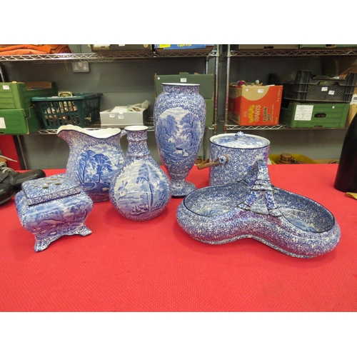 1547 - A collection of J Kent Fenton Ye Olde Foley Ware ceramics to include biscuit barrel (chipped), pot p... 