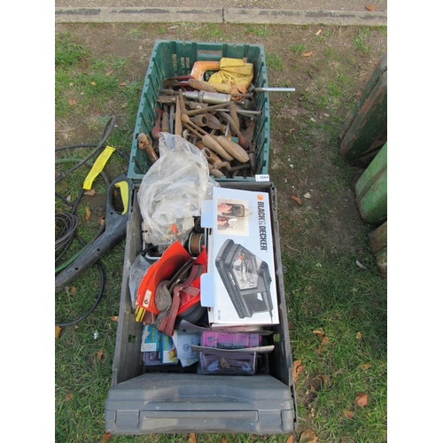 3564 - Two boxes of mixed tools including a steamer, etc.  DTI Failure: Please see information pages     (E... 