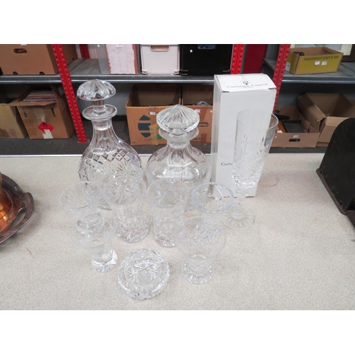 1212 - A selection of cut glass including Royal Brierley and Cuchulainn crystal   (C)