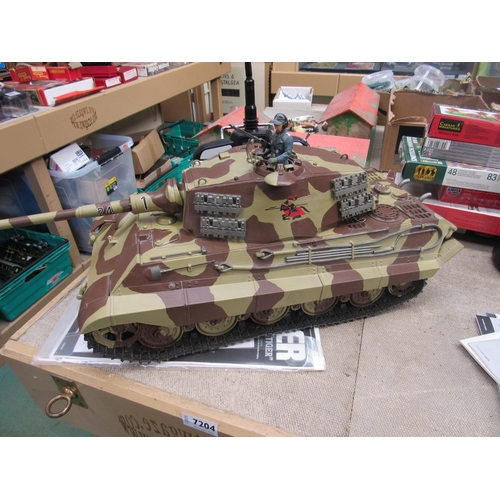 7204 - A Tamiya 1:16 scale radio control King Tiger tank with Planet T5 remote control system