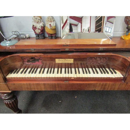 1022 - A George III Thomas Tomkinson of London square piano, mahogany cased, round-cornered with turned and... 