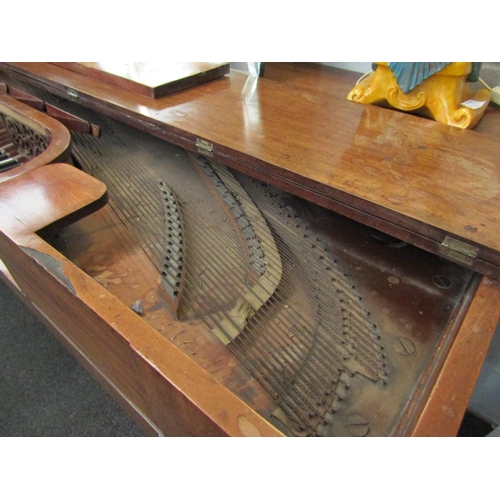 1022 - A George III Thomas Tomkinson of London square piano, mahogany cased, round-cornered with turned and... 