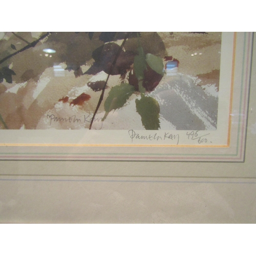 1032 - PAMELA KAY (XX): A framed and glazed limited edition print patio scene. Pencil signed and No. 496/60... 