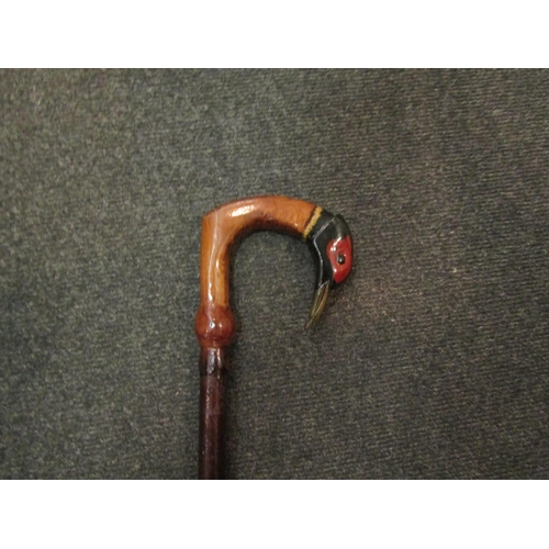 1067 - A Pheasant head walking cane