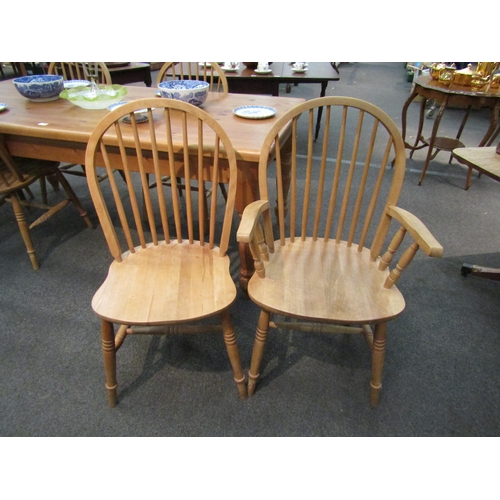 1168 - A set of six (4+2) hoop back Windsor kitchen chairs  (BARN SALE GROUP WITH LOT 1167)