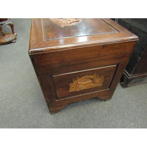 1169 - A 20th Century Oriental blanket chest, 55cm high x 99cm wide x 51cm deep