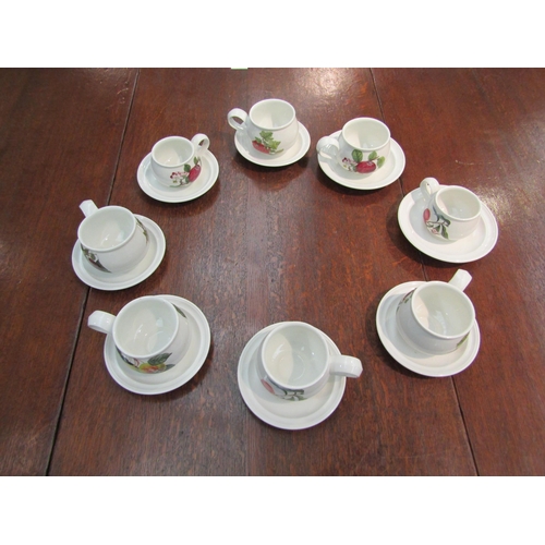 1173 - Portmeirion Pomona pattern tea wares to include cups and saucers, chip to one  (E) £10-20