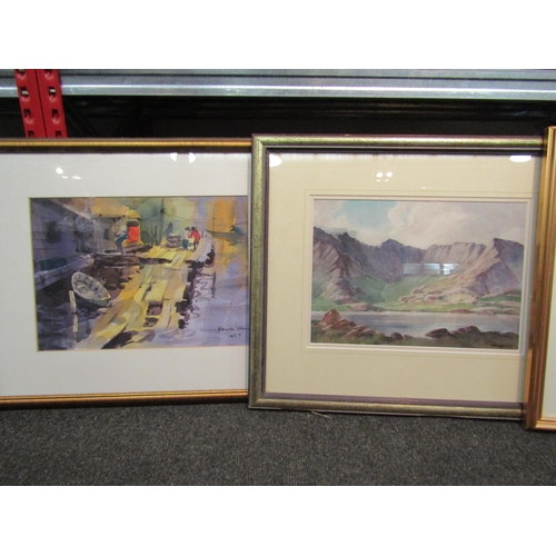 1257 - Three watercolour paintings to include late 19th Century / early 20th Century and late 20th Century ... 