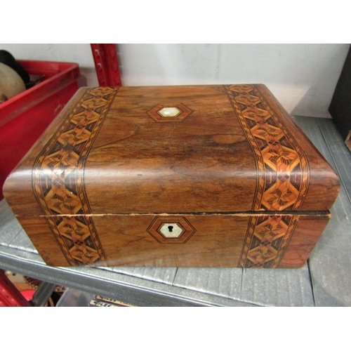 1258 - Two marquetry boxes for restoration