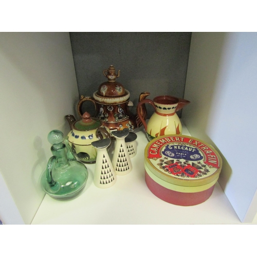 1301 - A selection of ceramics to include Mid Century Hornsea condiment set and a ceramic camembert baker b... 