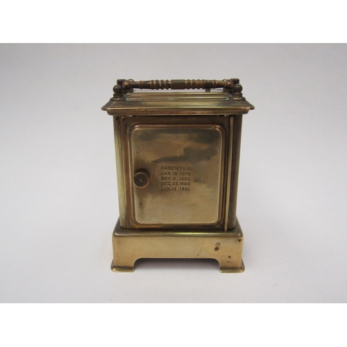 1340 - Waterbury (USA) miniature carriage clock ca. 1900, 4