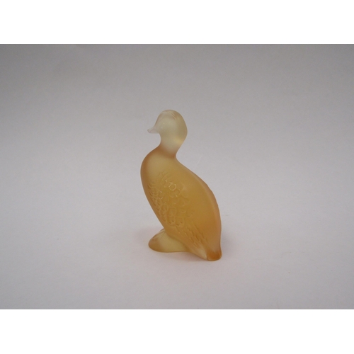 1342 - A Lalique duck and frog