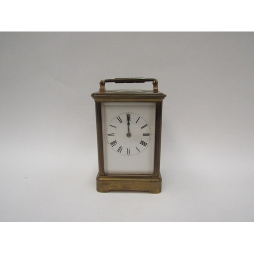 1372 - A brass carriage clock