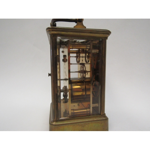 1372 - A brass carriage clock