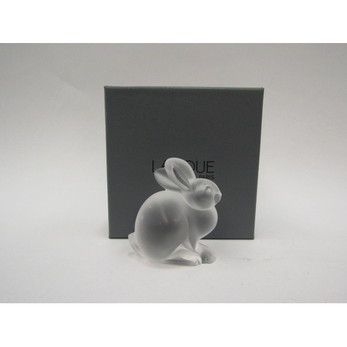 1385 - A Lalique glass rabbit in orginal box