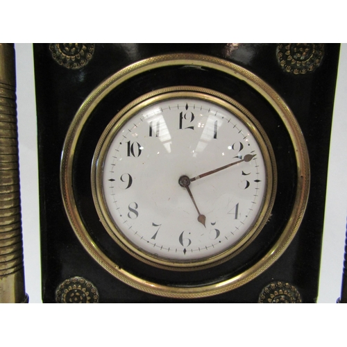 1386 - Sedan clock ca.1825 with English key-wound fusee movement 7 1/2