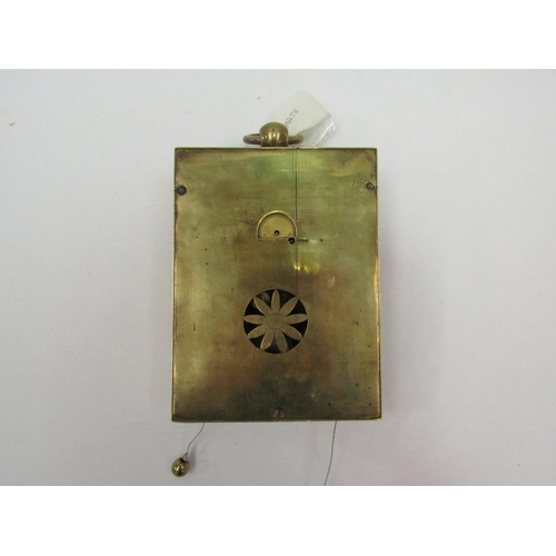 1392 - Brass cased French sedan clock, ca.1825. Small chain fusee movement with repeat mechanism operated b... 