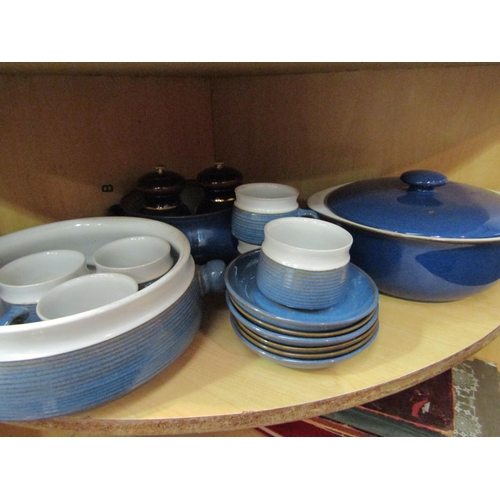 1398 - A selection of Denby pottery including Chatsworth tea cups and saucers