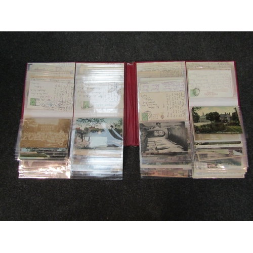 1399 - Four postcard albums containing over 400 early 20th Century cards and later, topographical UK, Norfo... 