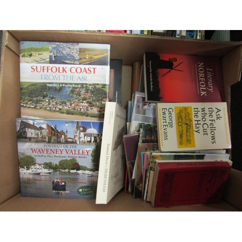 1227 - Two boxes of Norfolk and Suffolk related books