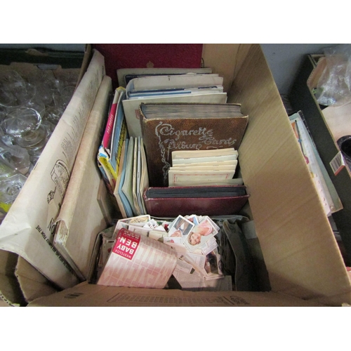 1503 - A quantity of cigarette cards and albums to include football examples, loose cards and a collection ... 