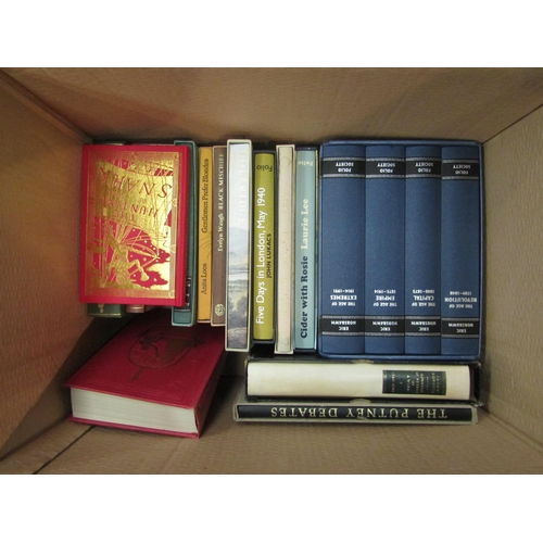 1569 - A box of Folio Society and similar books including Eric Hobsbawm 