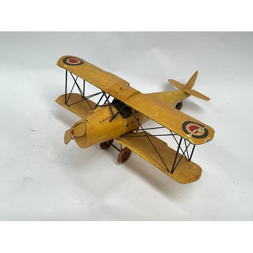 4025 - A tinplate model of a WWI aircraft