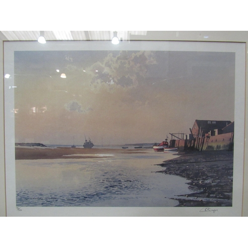 4093 - GODFREY SAYERS (XX-XXI): A limited edition print of Wells-Next-The-Sea, 78/500, framed and glazed, 2... 