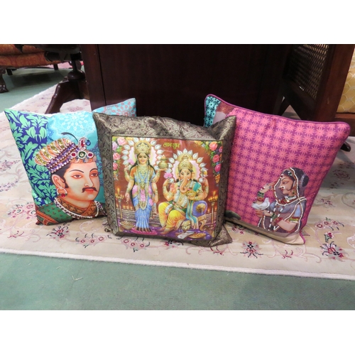 4196 - Three Asian themed scatter cushions  (C)