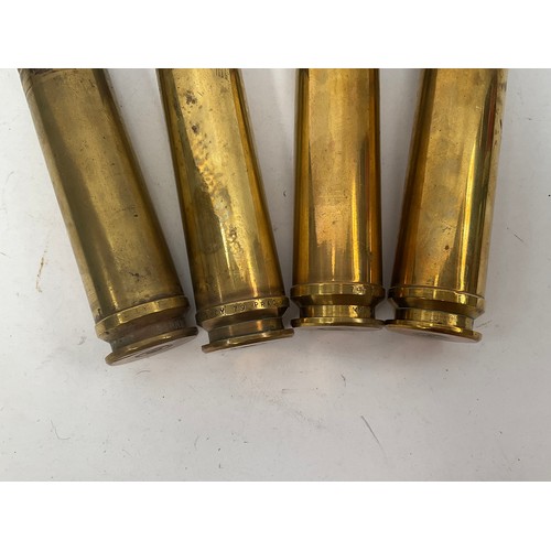 4310 - Four Radway Green 30mm Aden target practice rounds, stamped RG78 to base, as used in aircraft from 1... 