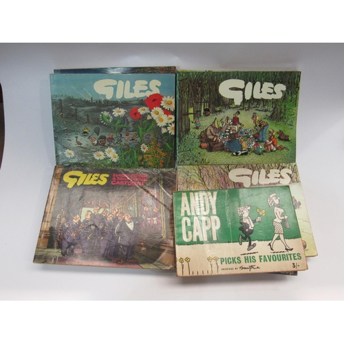 4321 - Nine Giles books including series 8, 13, 16, 19x2, 25, 26, 27, 29th and two Andy Capp volumes No. 27... 