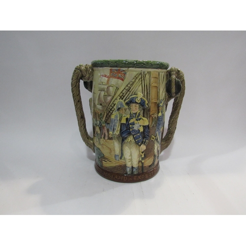 4418 - A Royal Doulton loving cup commemorating Nelson, limited edition No. 84/600, 26cm height   (R)  £150