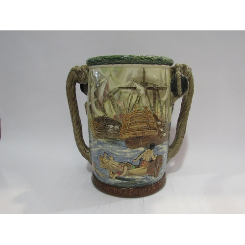 4418 - A Royal Doulton loving cup commemorating Nelson, limited edition No. 84/600, 26cm height   (R)  £150