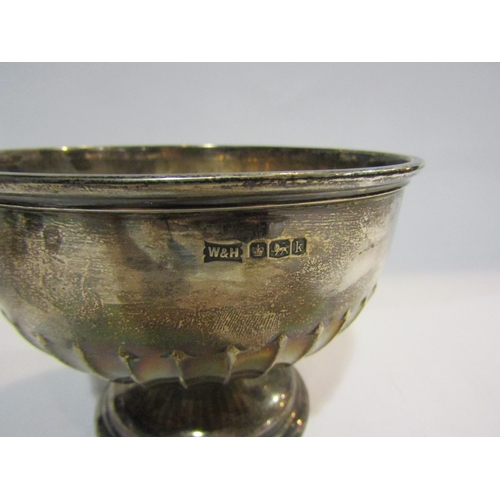 4352 - A Silver vase, silver bowl, silver collar and a plated egg cup (4)