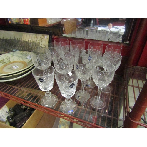 4433 - A collection of cut glass wine grasses, Edinburgh crystal and other makers, (14)