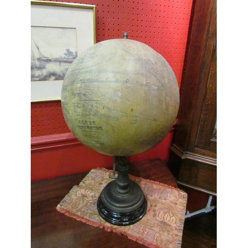 4045 - A Victorian J Forest of Paris Globe Terrestre, 58cm high, a/f