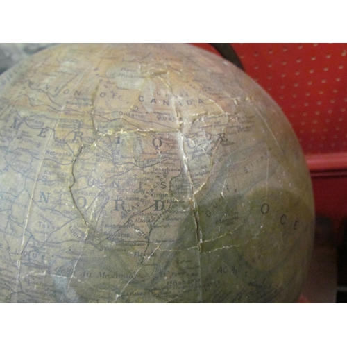 4045 - A Victorian J Forest of Paris Globe Terrestre, 58cm high, a/f