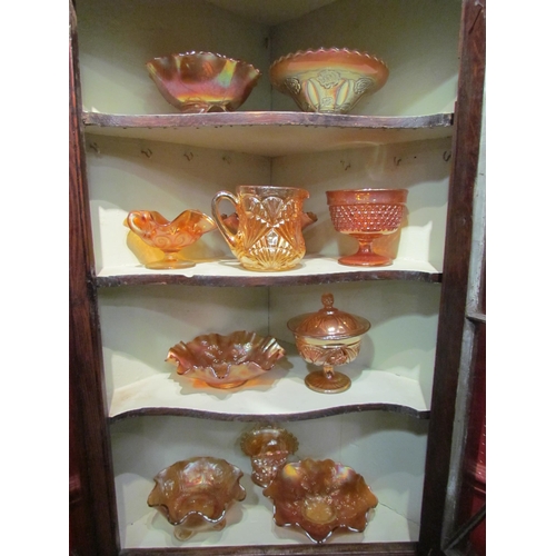 4048 - Eleven pieces of Carnival glass, bowls, basket, jug