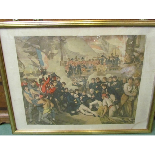 4145 - A Victorian coloured print depicting 