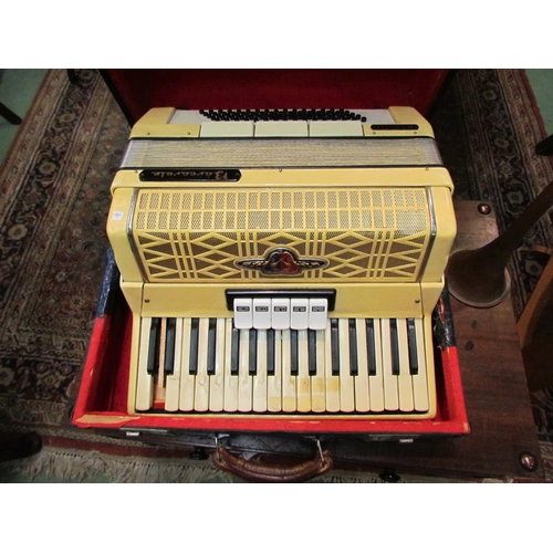 4197 - A Barcarole Magister piano accordian (a/f) together with a coaching horn (2)